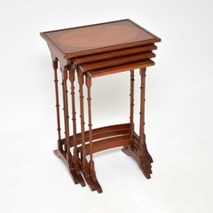 Antique Georgian Style Nest of 4 Tables