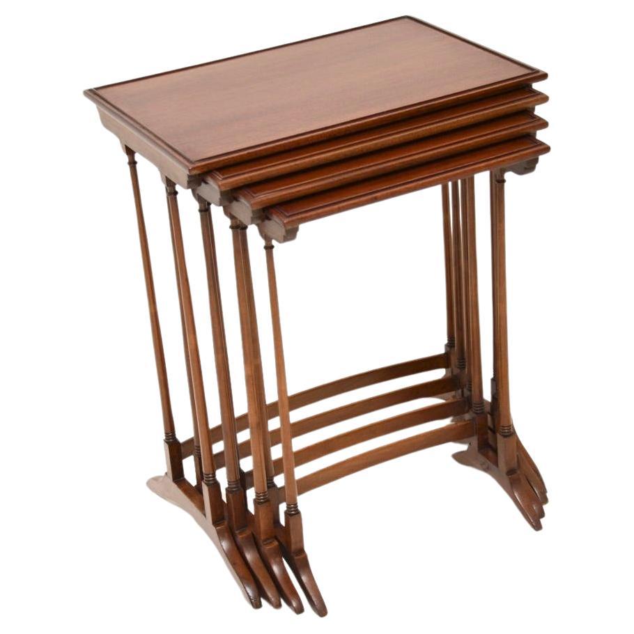 Antique Georgian Style Nest of Four Tables