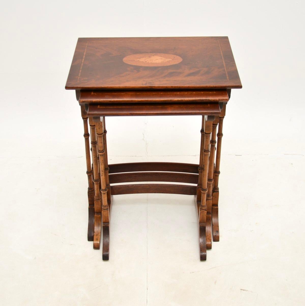 British Antique Georgian Style Nest of Tables For Sale