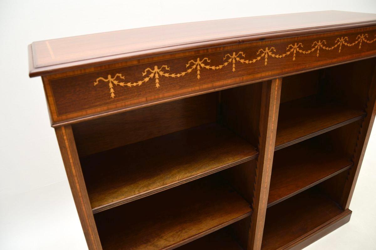 Antique Georgian Style Open Bookcase 1