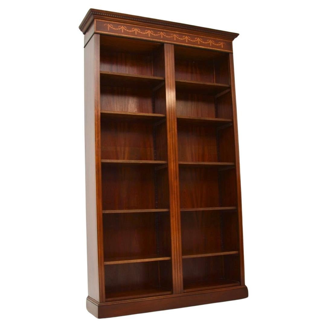 Antique Georgian Style Open Bookcase For Sale