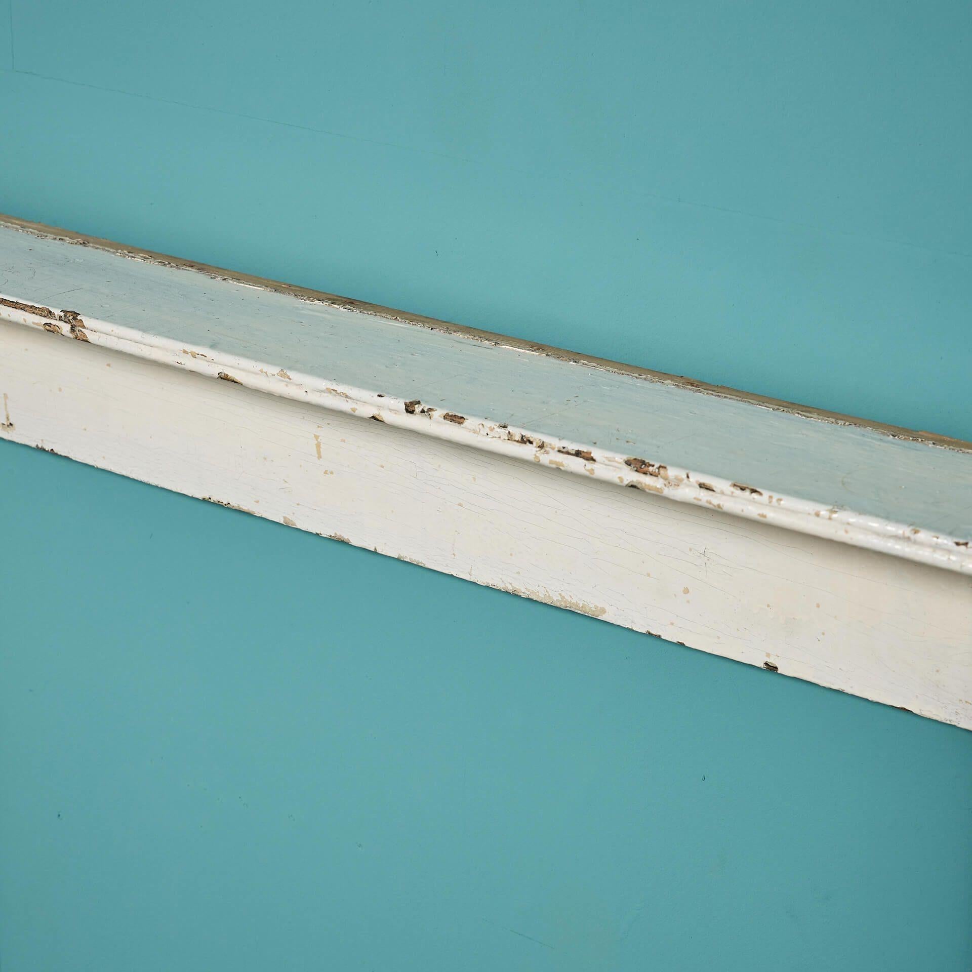 Antique Georgian Style Painted Bullseye Fire Mantel In Fair Condition For Sale In Wormelow, Herefordshire