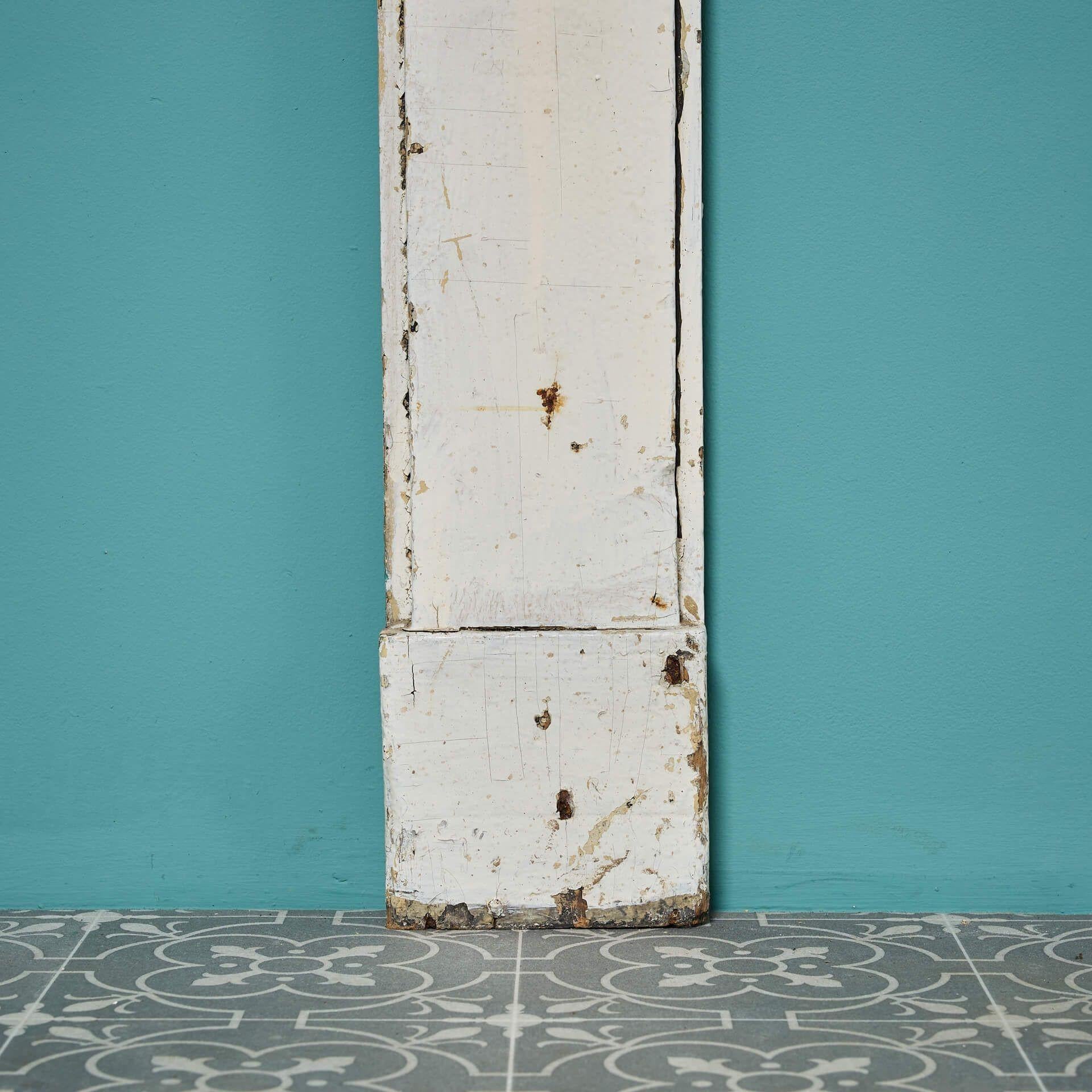 19th Century Antique Georgian Style Painted Bullseye Fire Mantel For Sale