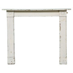 Antique Georgian Style Painted Bullseye Fire Mantel