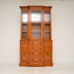 Antique Georgian Style Painted Satinwood Bookcase