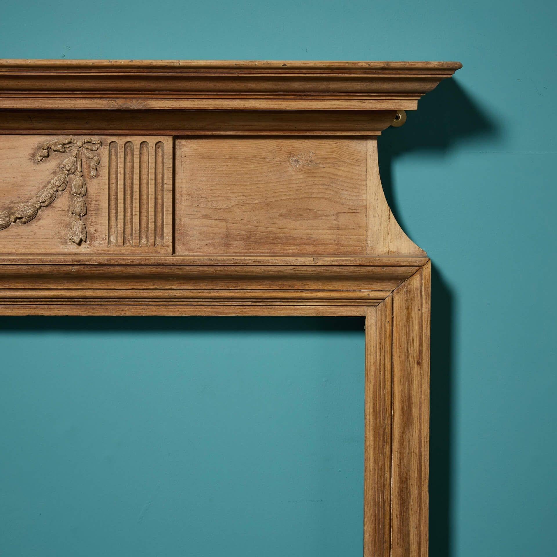 Antique Georgian Style Pine & Composition Fire Surround In Fair Condition For Sale In Wormelow, Herefordshire