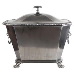 Antique Georgian Style Polished Steel Sarcophagus Shaped Cellarette