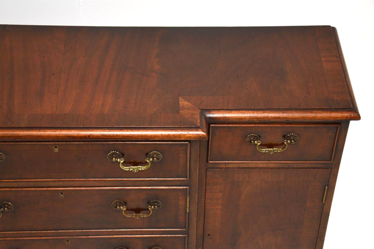 Antique Georgian Style Small Breakfront Sideboard For Sale 1