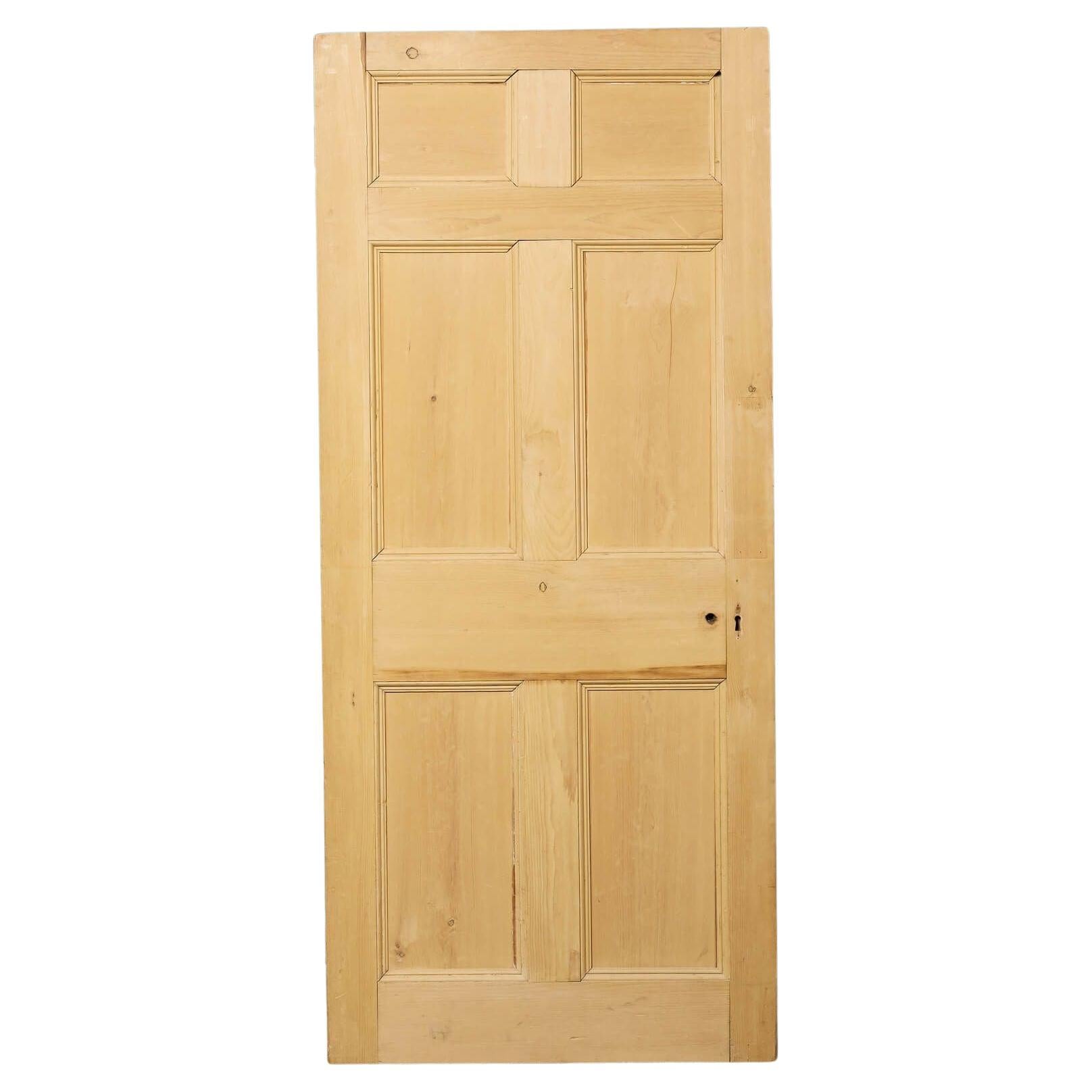Antique Georgian Style Stripped Pine Internal Door