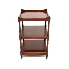 Antique Georgian Style Three Tier Side Table