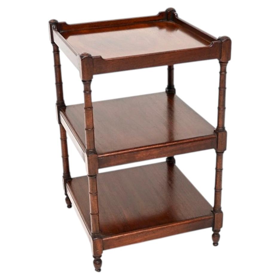 Antique Georgian Style Three Tier Side Table