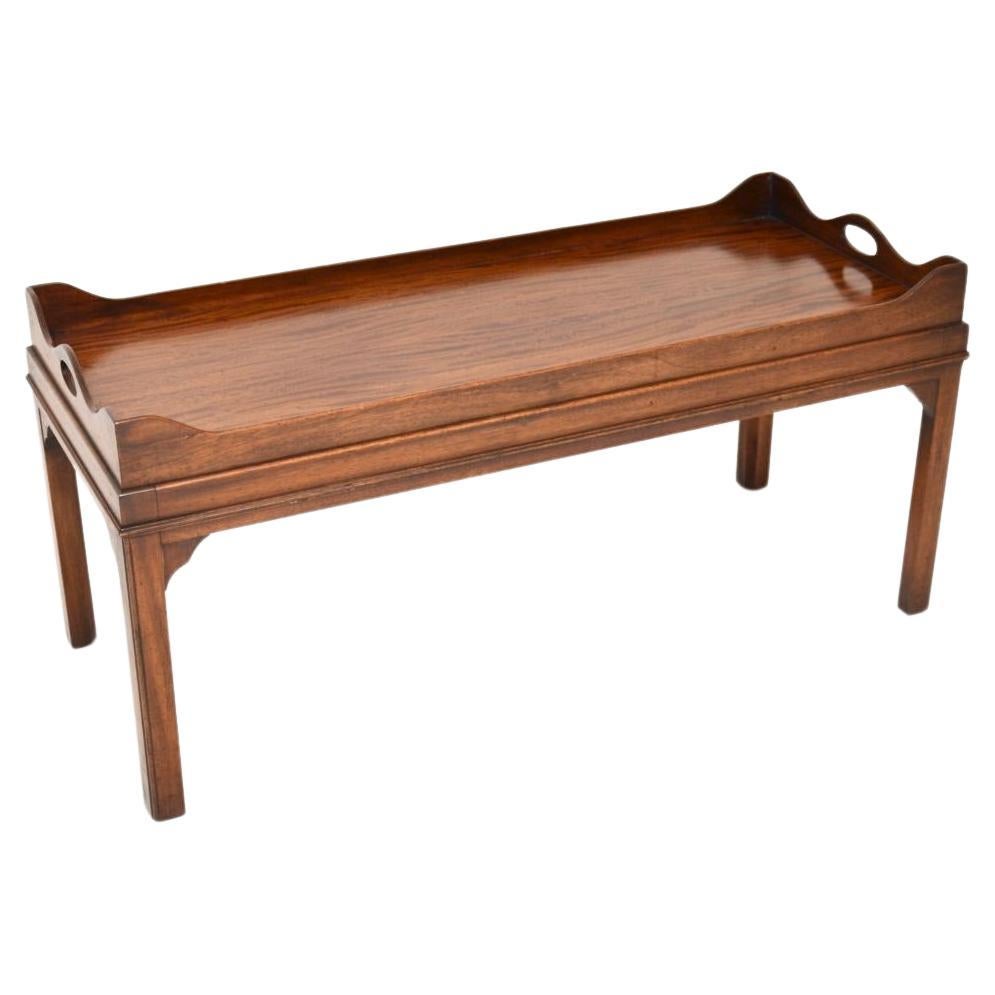 Antique Georgian Style Tray Top Coffee Table For Sale