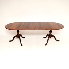 Antique Georgian Style Walnut Extending Dining Table