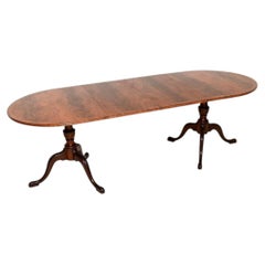 Antique Georgian Style Walnut Extending Dining Table