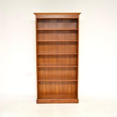 Antique Georgian Style Walnut Open Bookcase