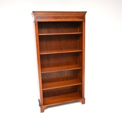 Antique Georgian Style Walnut Open Bookcase