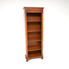 Antique Georgian Style Walnut Open Bookcase