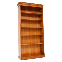 Antique Georgian Style Walnut Open Bookcase