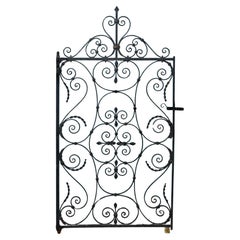 Antique Georgian Style Wrought Iron Garden Gate
