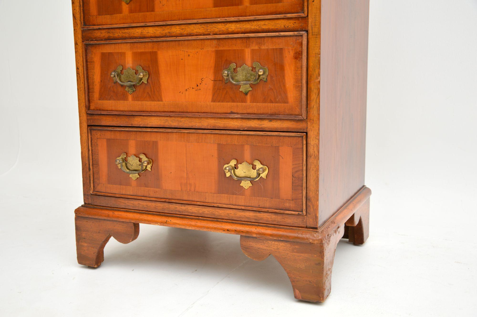 Antique Georgian Style Yew Wood Chest of Drawers 4