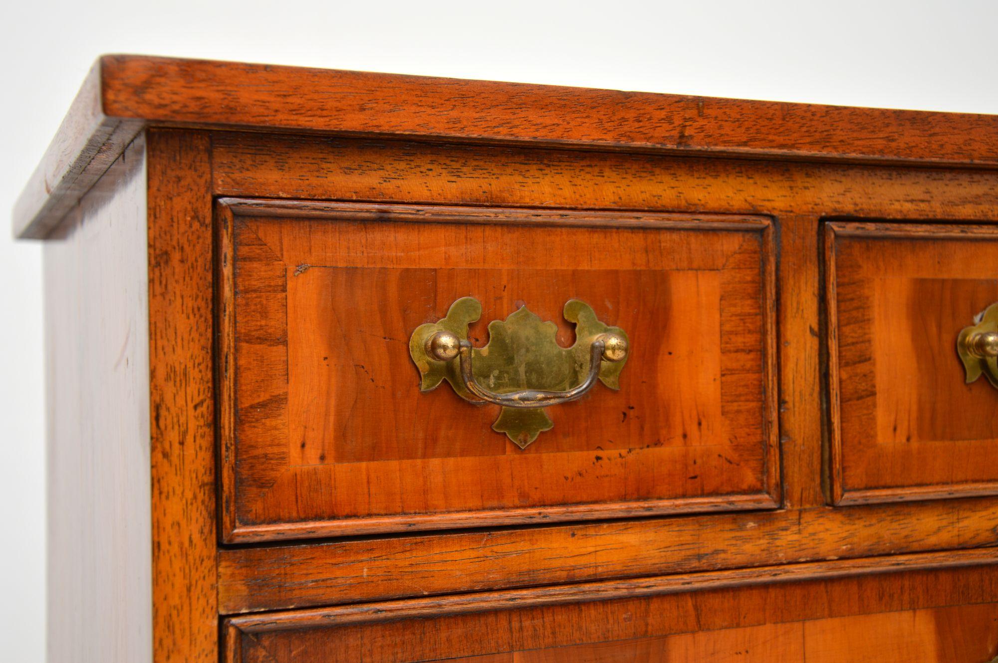 Antique Georgian Style Yew Wood Chest of Drawers 5