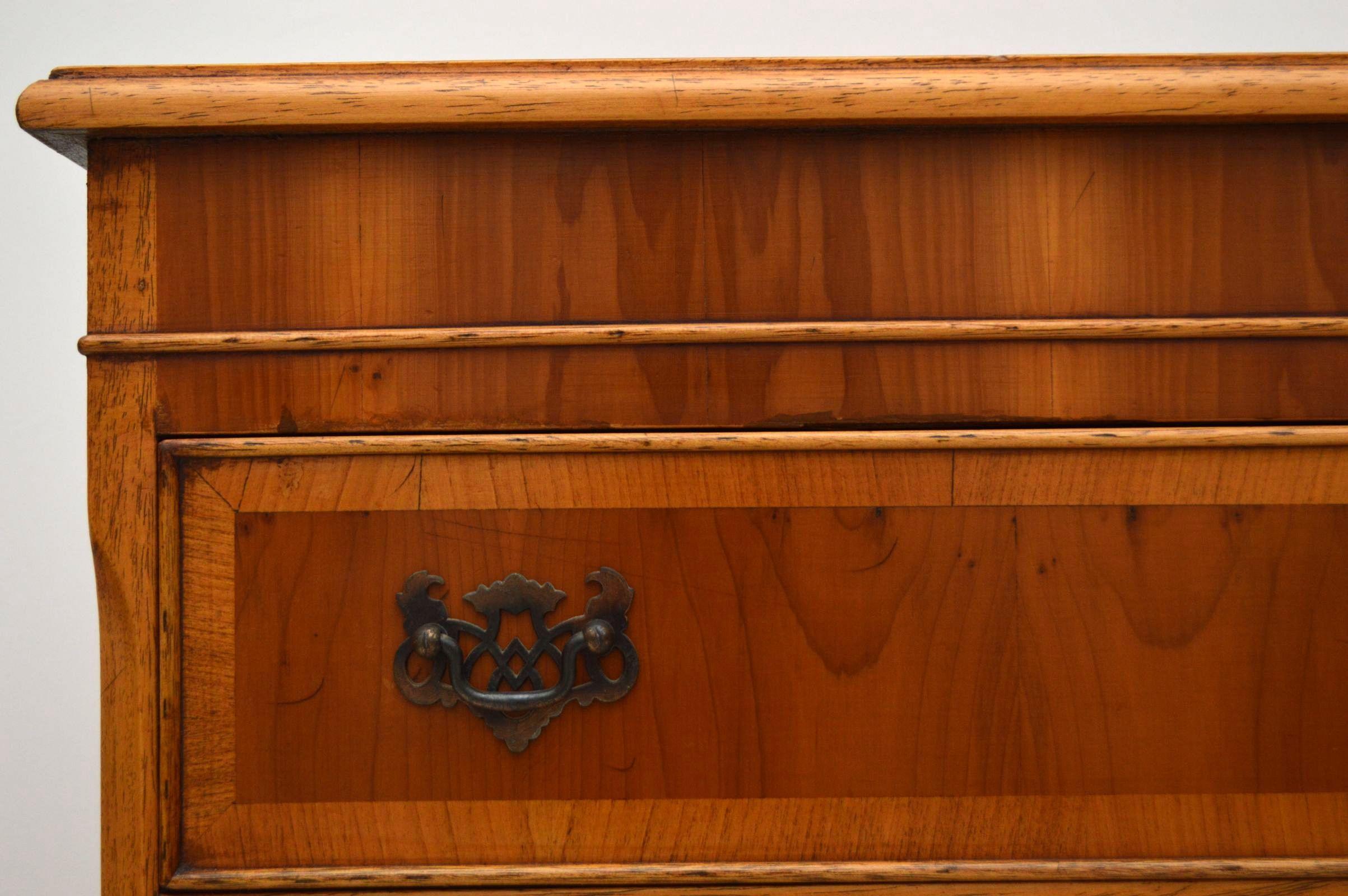 Antique Georgian Style Yew Wood Chest on Chest 3