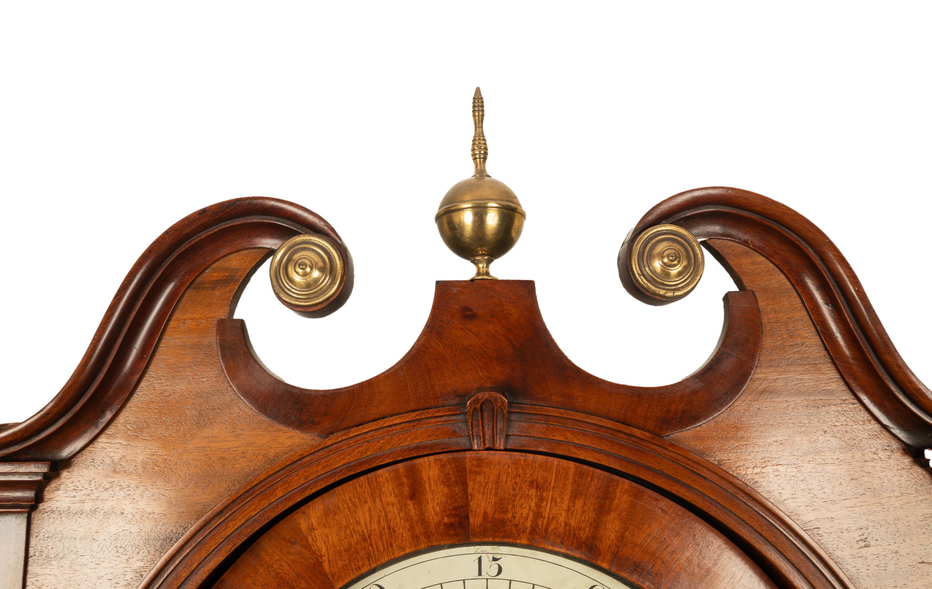 Antique Georgian Tall Case 8 Day Grandfather Clock Joseph Thompson of Whitehaven 3