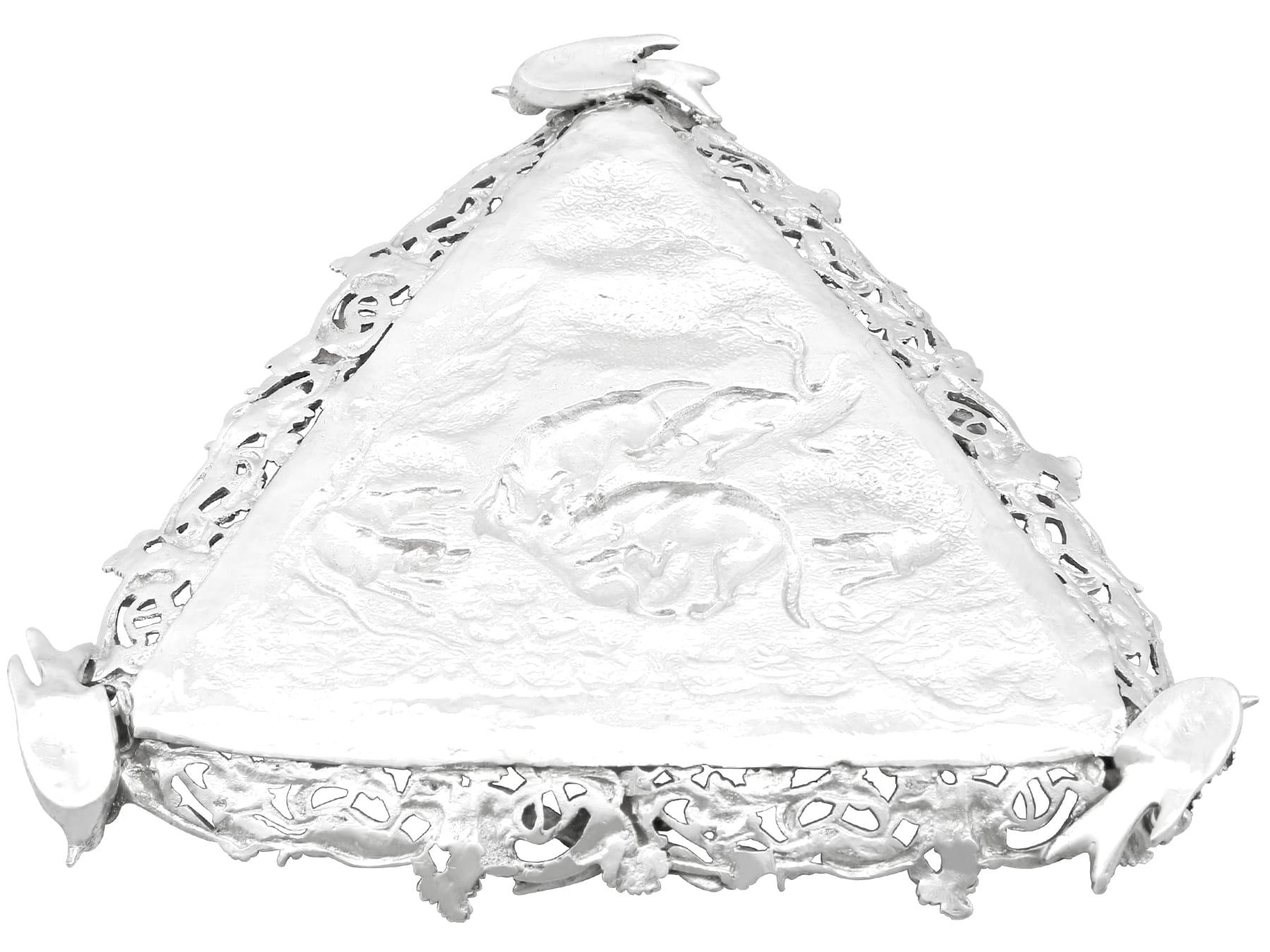 Antico salterio georgiano triangolare in argento sterling (1816) in vendita 8
