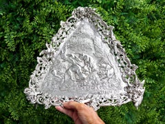 Ancien saloir triangulaire géorgien en argent massif (1816)