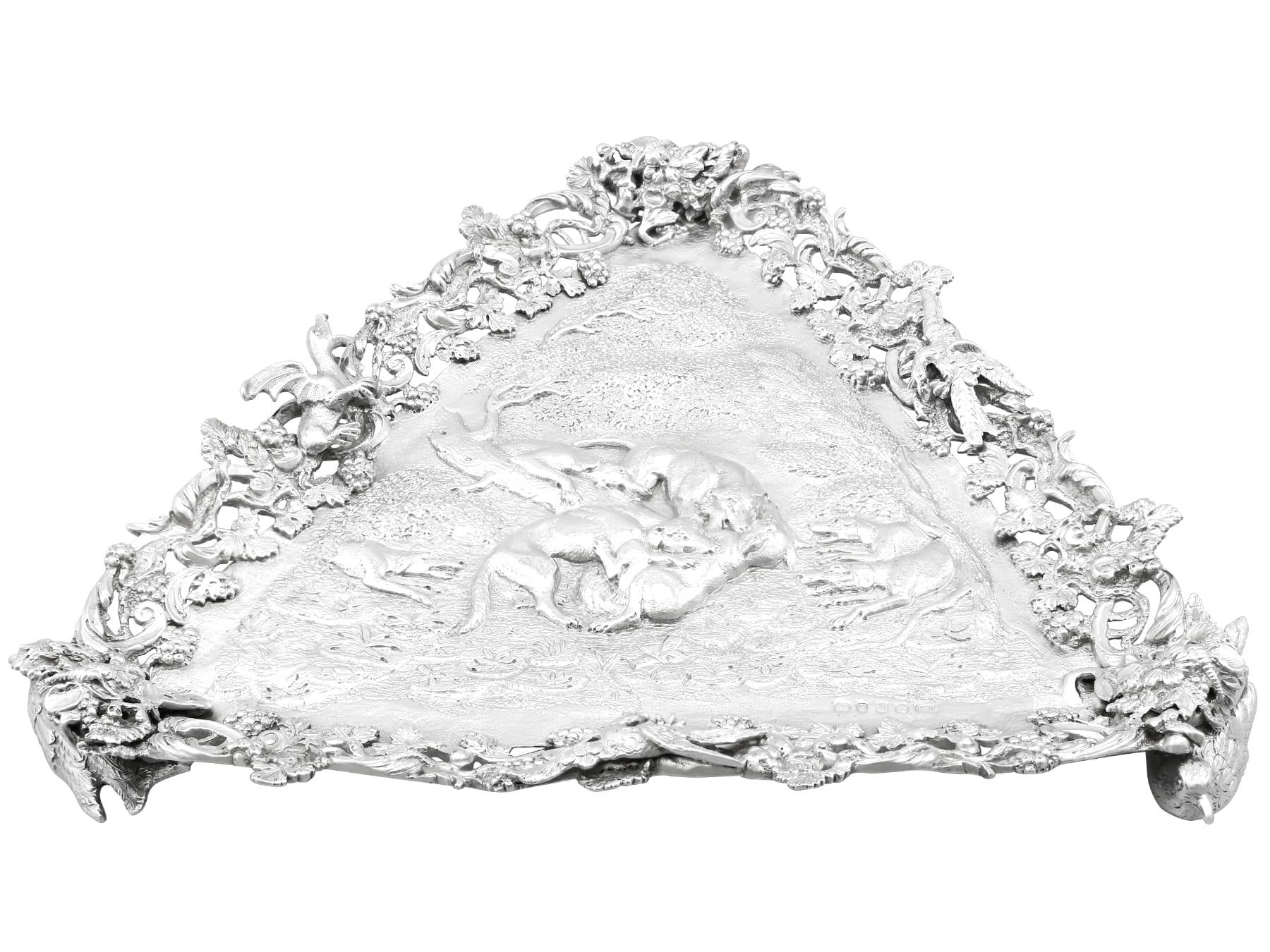 Inizio XIX secolo Antico salterio georgiano triangolare in argento sterling (1816) in vendita