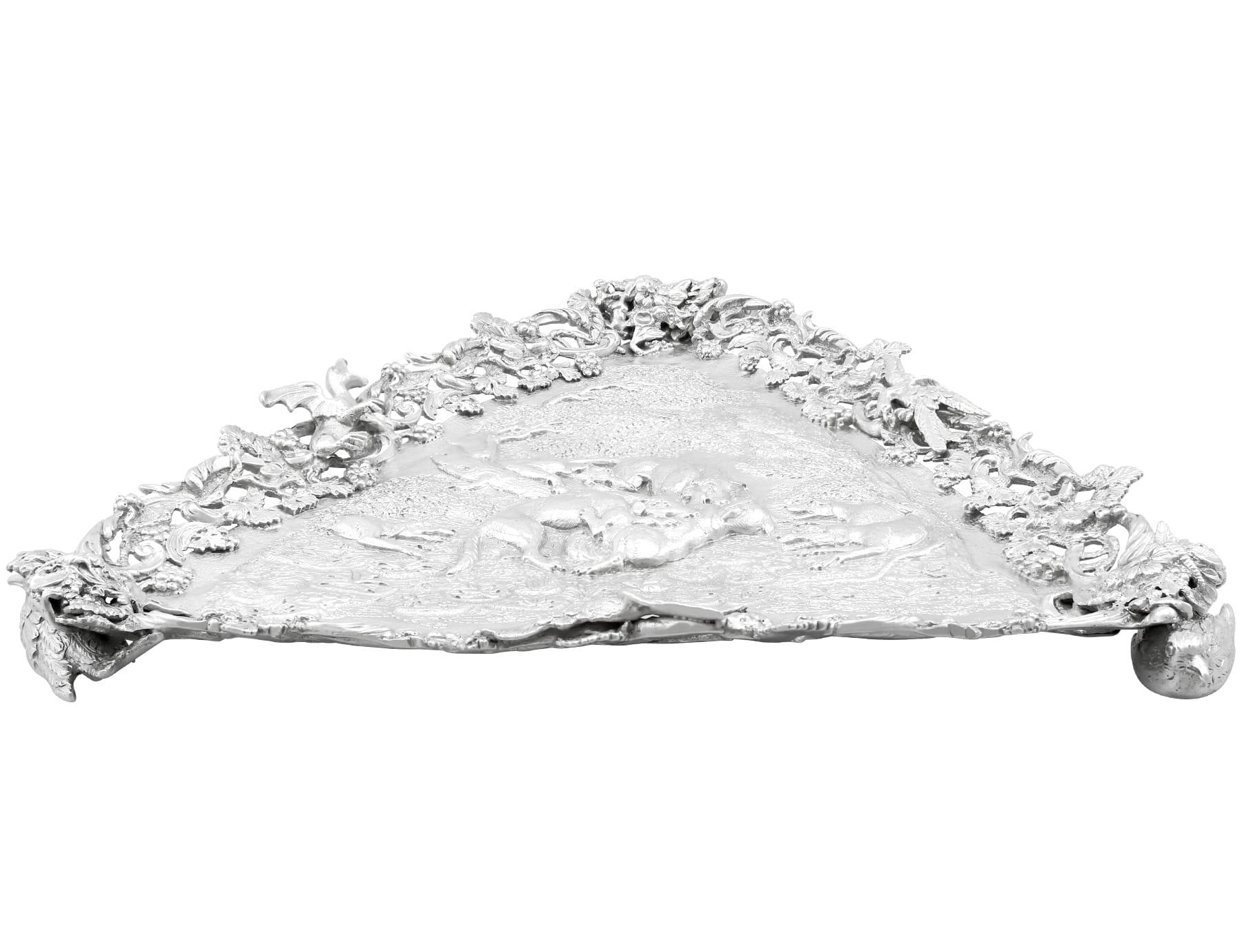 Argento 925 Antico salterio georgiano triangolare in argento sterling (1816) in vendita
