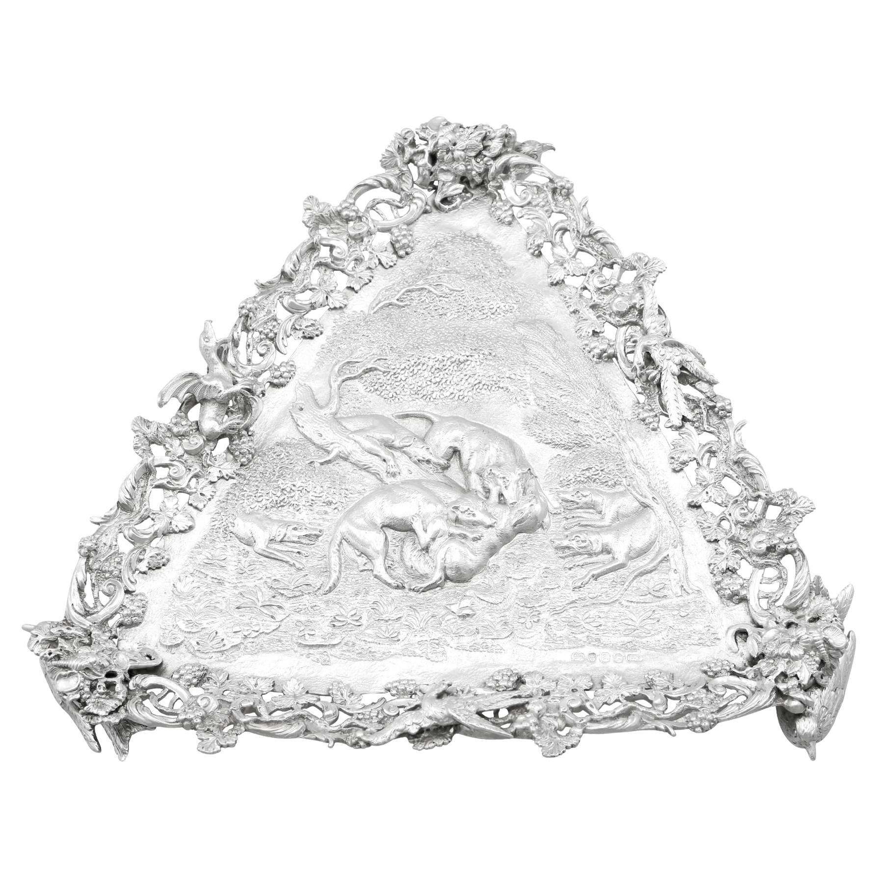 Antico salterio georgiano triangolare in argento sterling (1816) in vendita