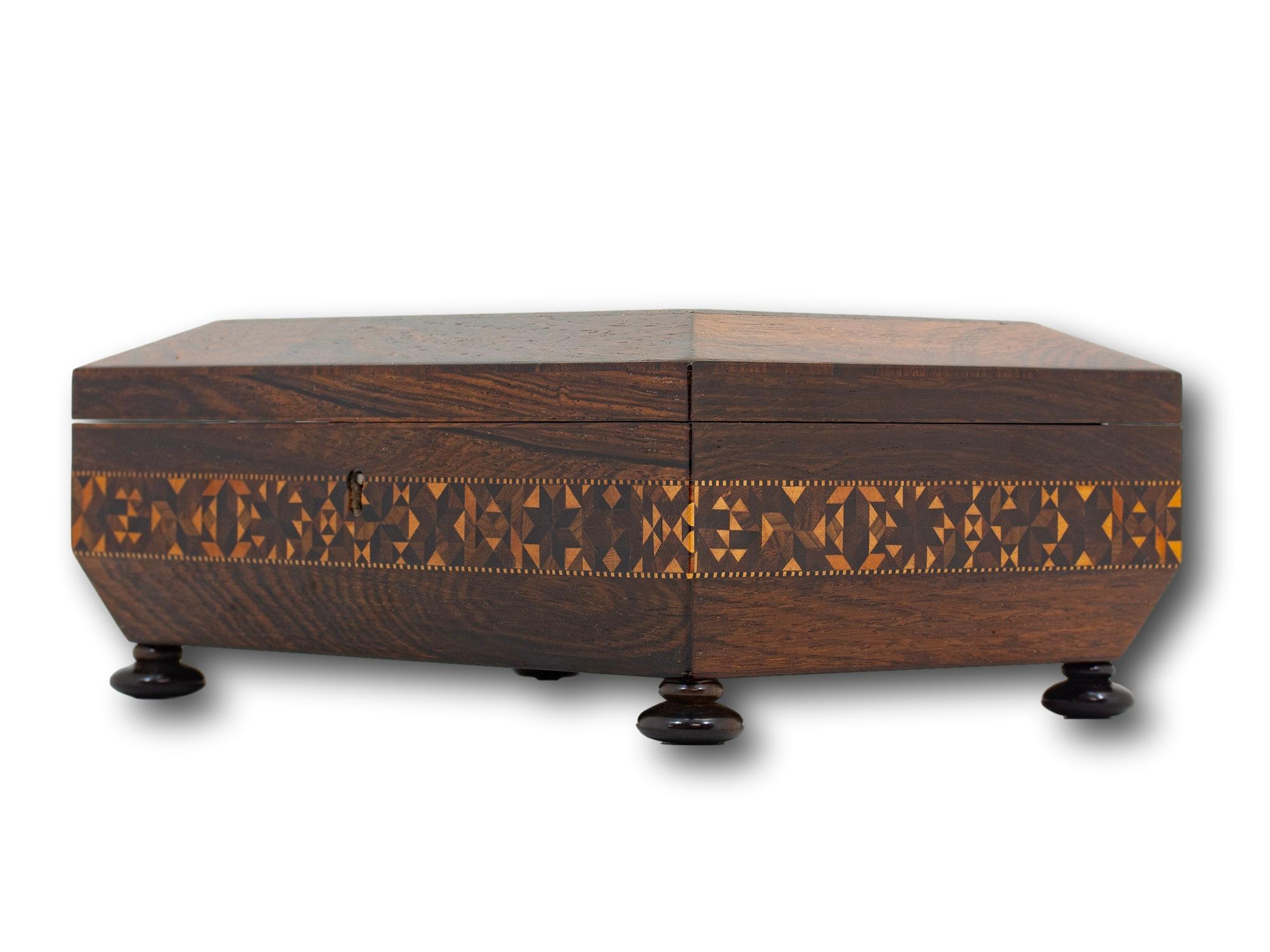 Antiguo Costurero Georgiano de Tunbridge Ware Guillermo IV en venta