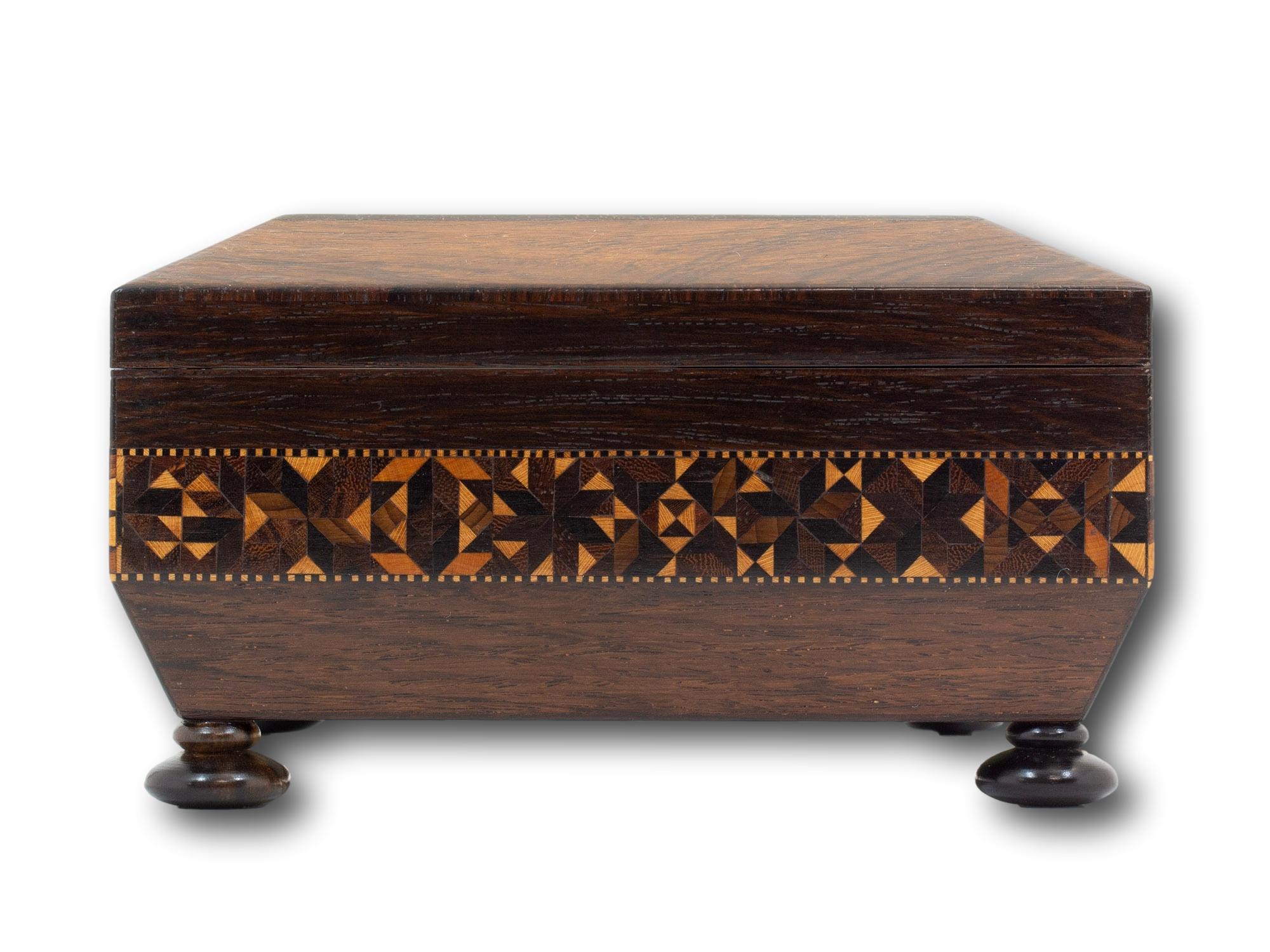Antiguo Costurero Georgiano de Tunbridge Ware Inglés en venta