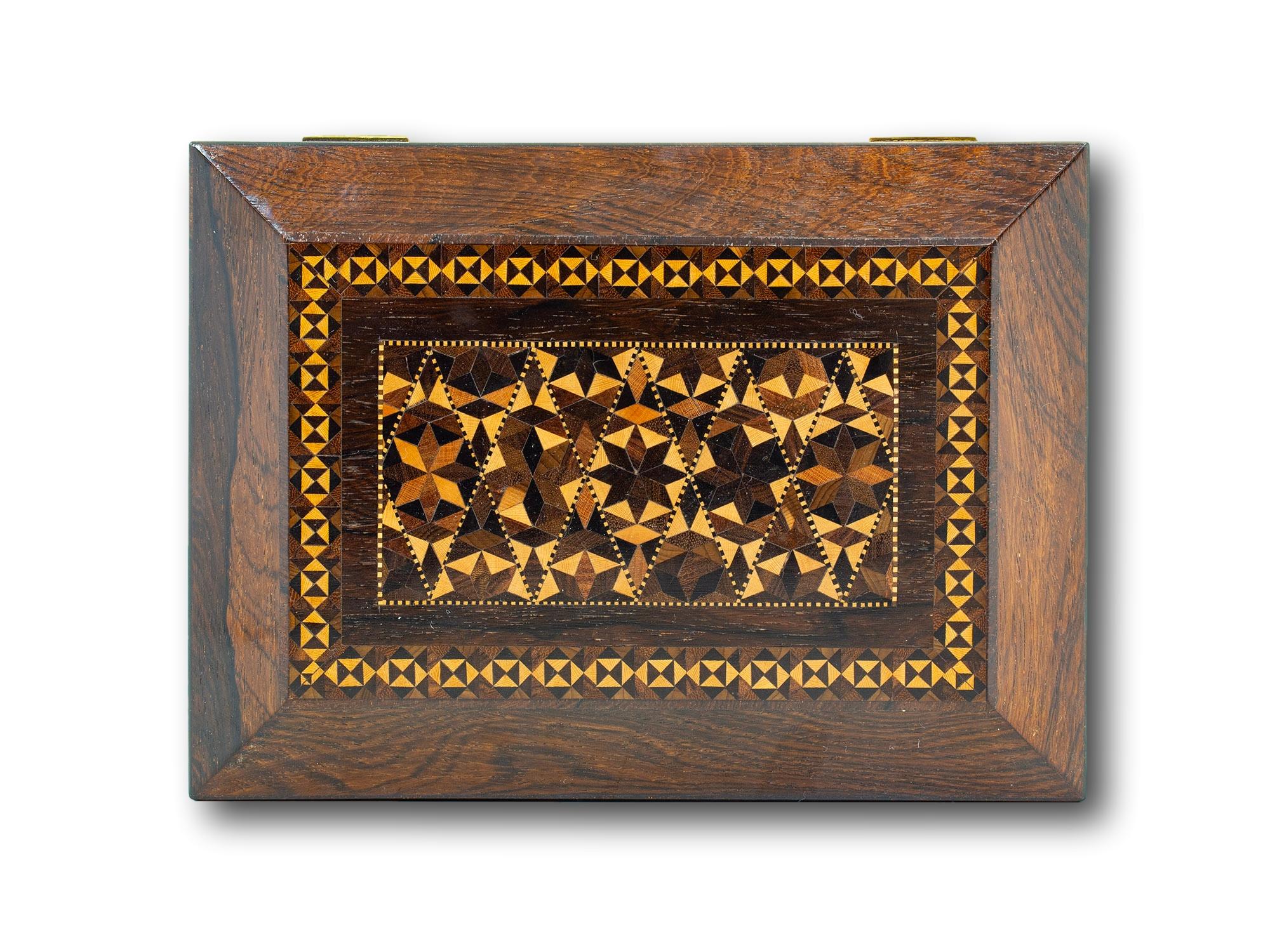 Antiguo Costurero Georgiano de Tunbridge Ware siglo XIX en venta