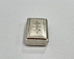 Antique Georgian Vinaigrette Hallmark Birmingham 1834 Sterling Silver John Lilly