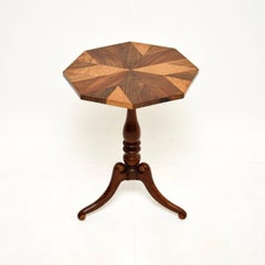 Antique Georgian Walnut Snap Top Occasional Table