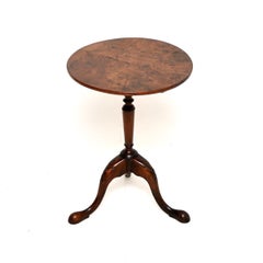 Antique Georgian Walnut Snap Top Occasional Table