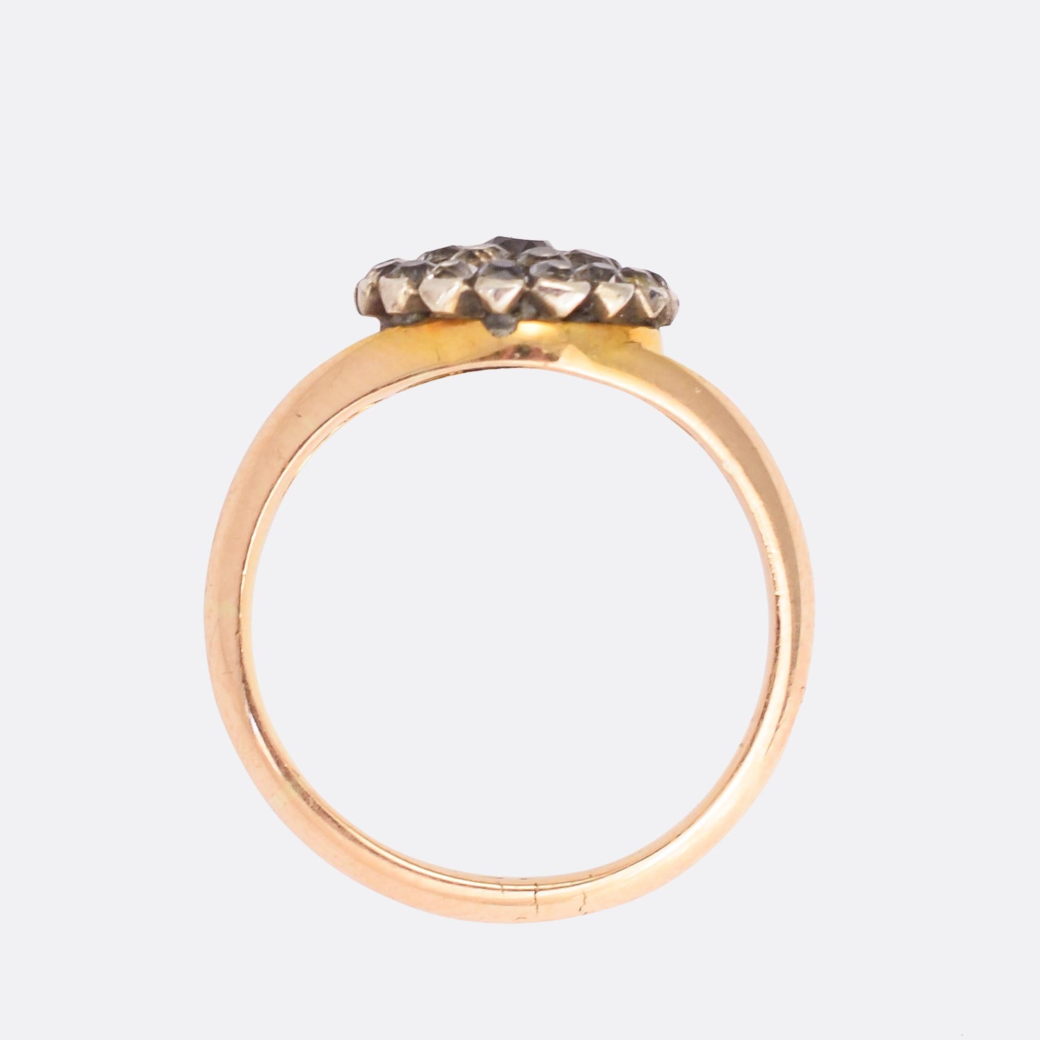 Women's Antique Georgian White Paste Cluster Ring