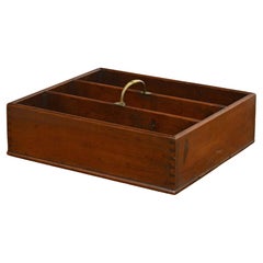 Antique Georgian yew wood cutlery tray