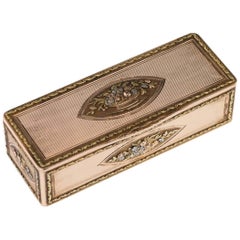 Antique German 18-Karat Four-Color Gold Snuff Box, Charles Collins, circa 1820