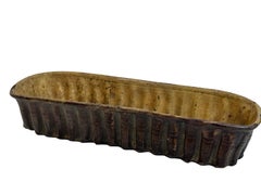 Antique German 19th Century Brown Glazed Pottery Cake Baking Mold
