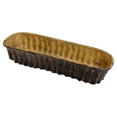 Antique German 19th Century Brown Glazed Pottery Cake Baking Mold