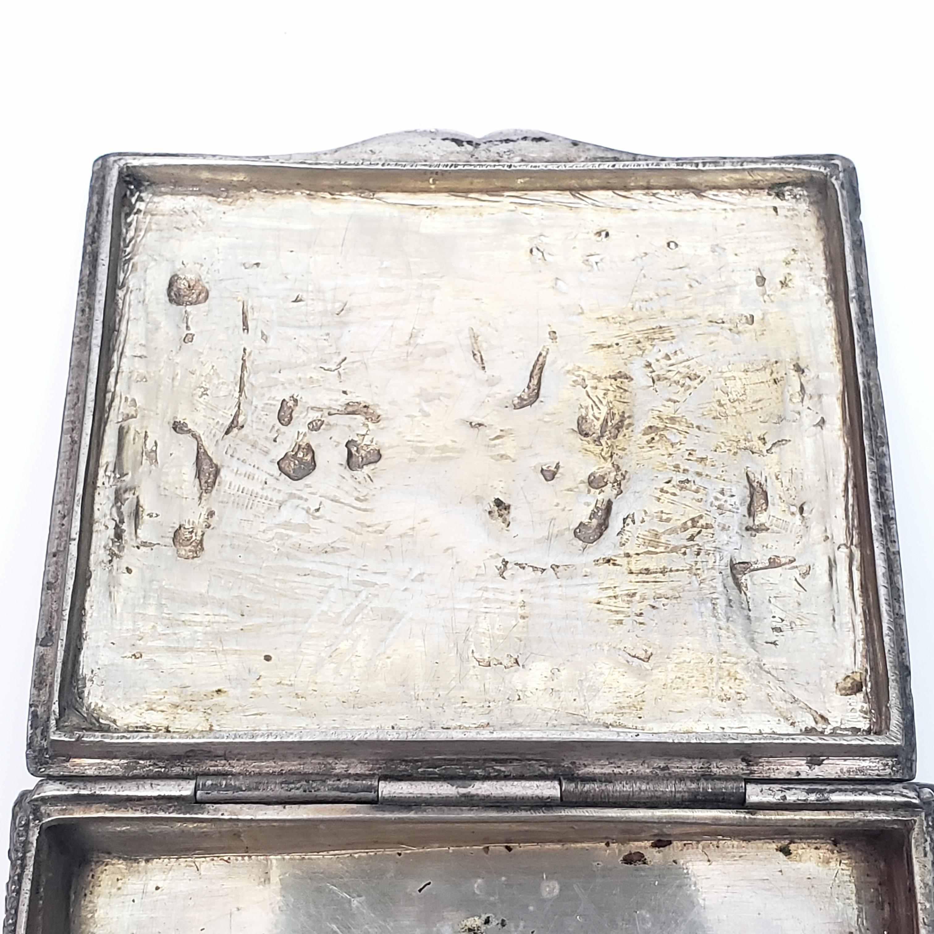Antique German 800 Silver Cigarette Box 5