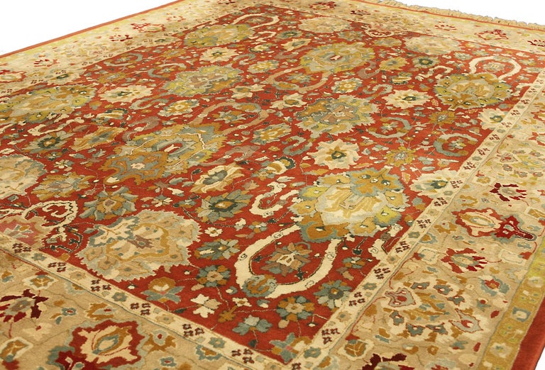 Antique German AllOver Field Tetex Carpet Wool, ca. 1920 For Sale at