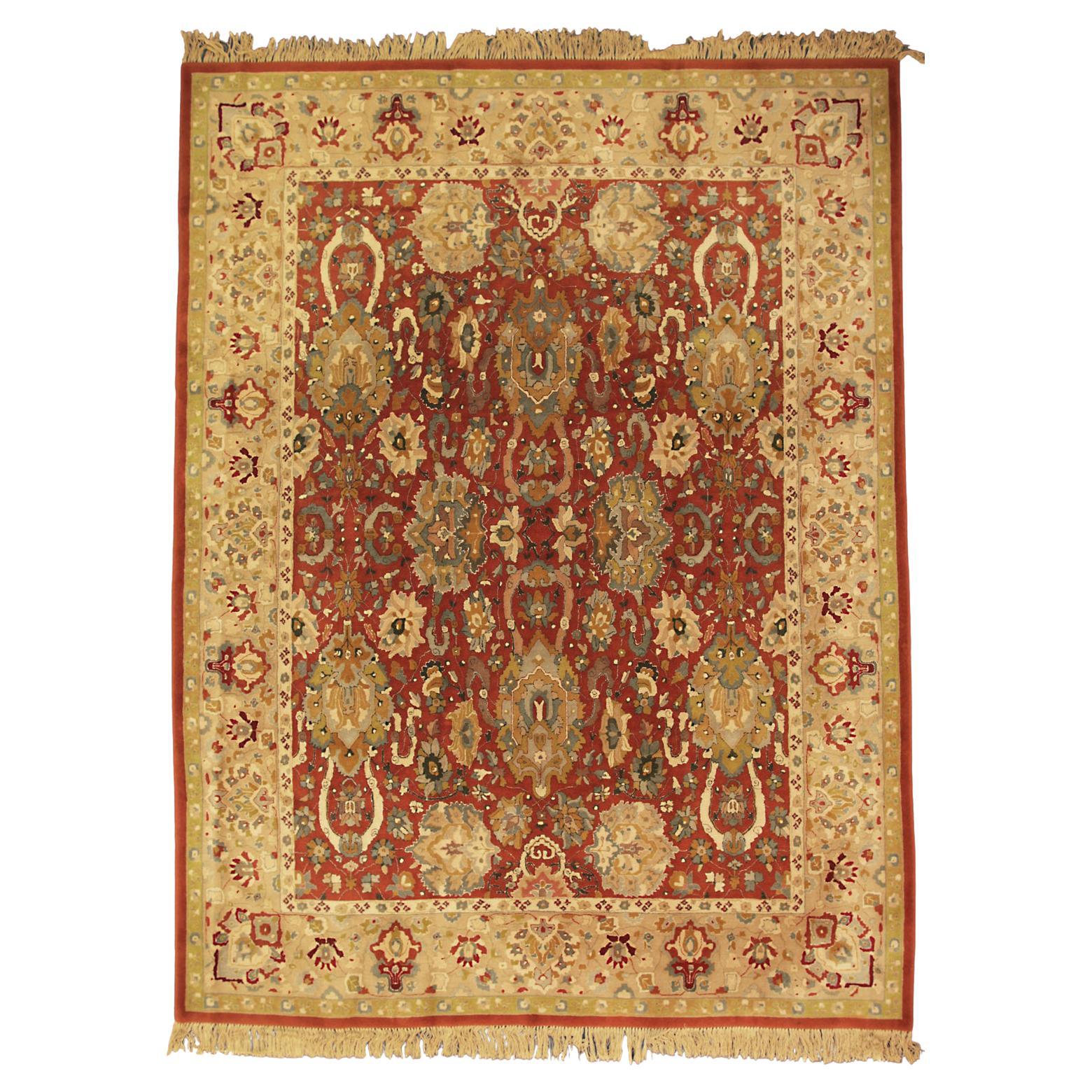 Antique German All-Over Field Tetex Carpet Wool, ca. 1920 For Sale