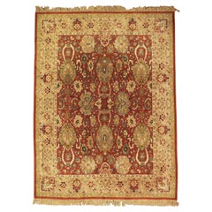 Antique German All-Over Field Tetex Carpet Wool, ca. 1920