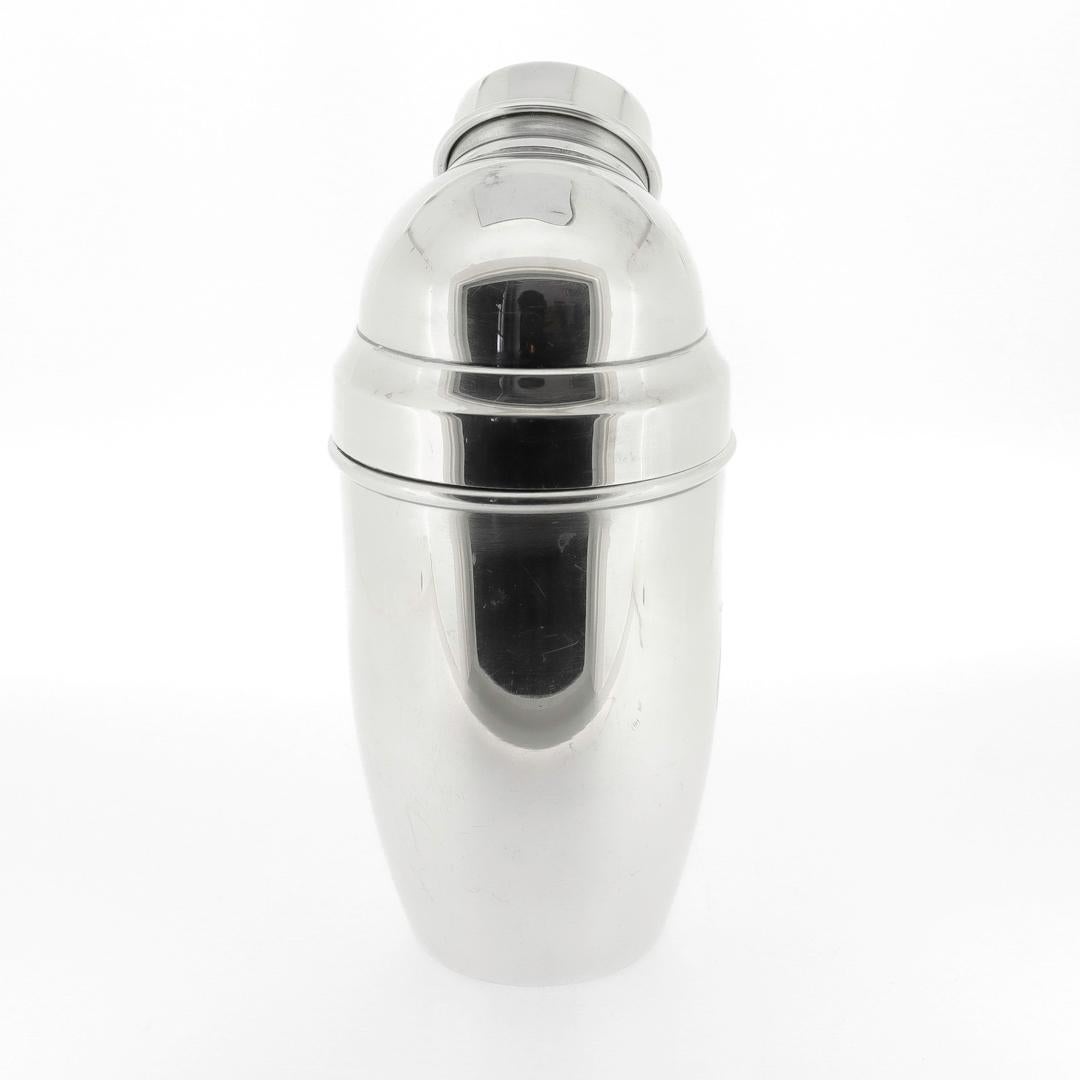 Antique German Art Deco Wilhelm Wolff Silver Plate Individual Cocktail Shaker For Sale 1