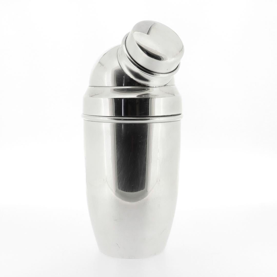 Antique German Art Deco Wilhelm Wolff Silver Plate Individual Cocktail Shaker For Sale 2