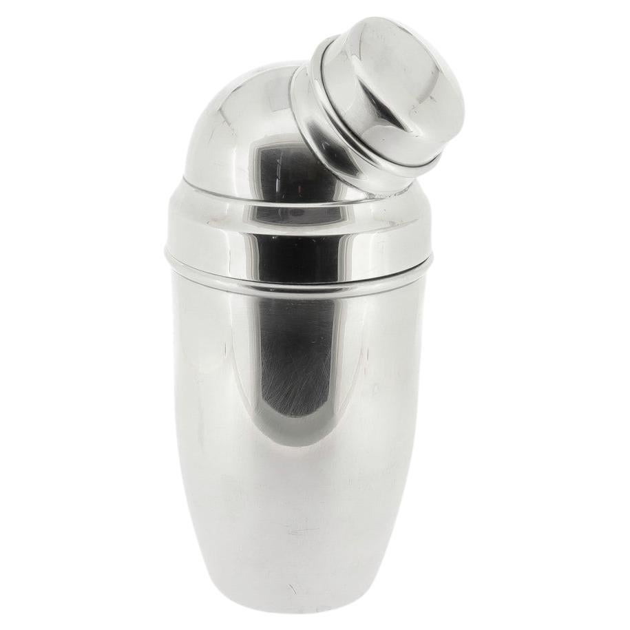 Antique German Art Deco Wilhelm Wolff Silver Plate Individual Cocktail Shaker For Sale